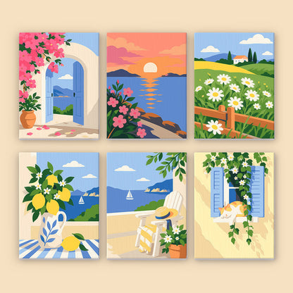 Bougainvillea Arch and Lemon Jug mini paint by numbers – image 8