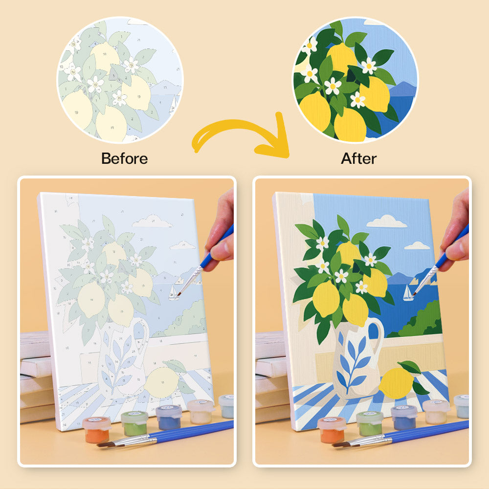 Bougainvillea Arch and Lemon Jug mini paint by numbers – image 10