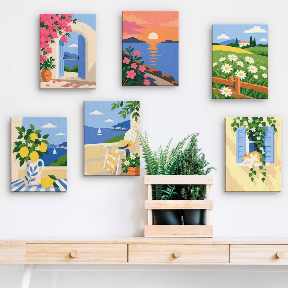 Bougainvillea Arch and Lemon Jug mini paint by numbers – image 15