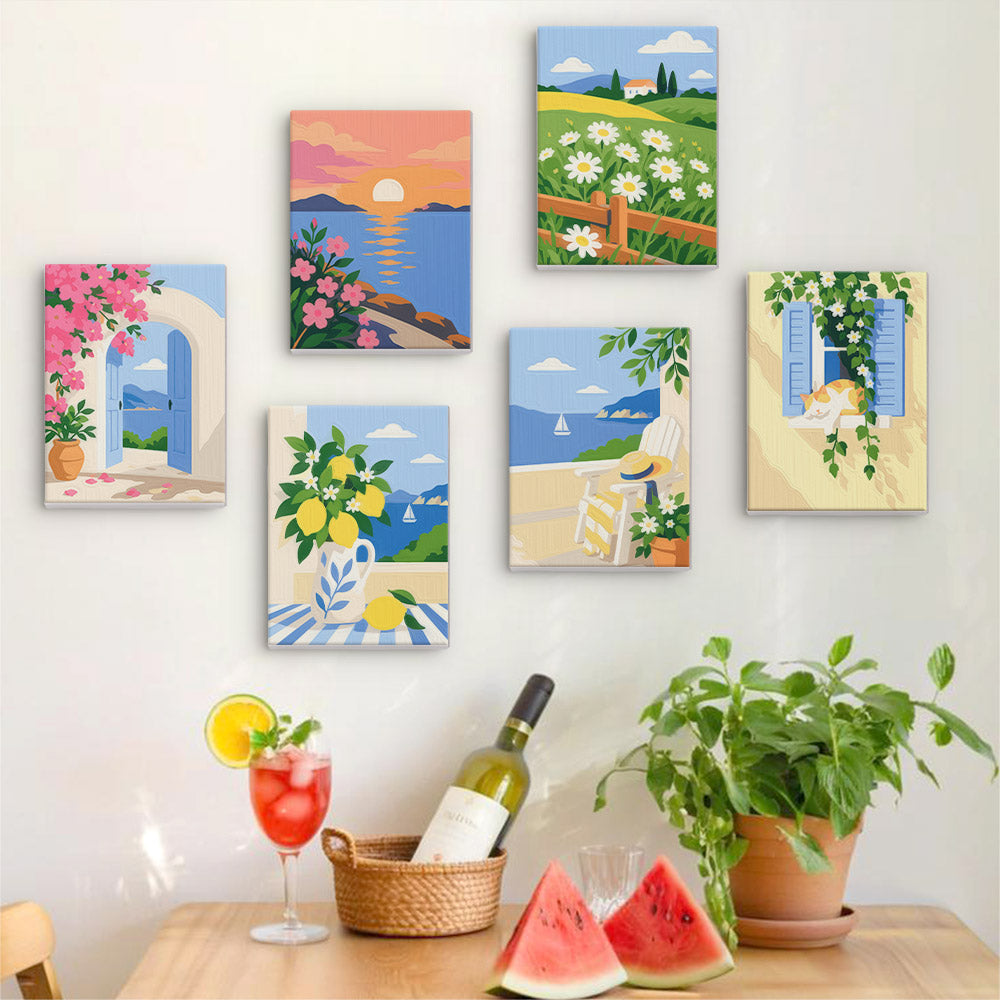 Bougainvillea Arch and Lemon Jug mini paint by numbers – image 17