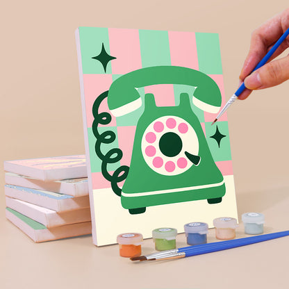 Cheerful Retro Icons mini paint by numbers – image 3