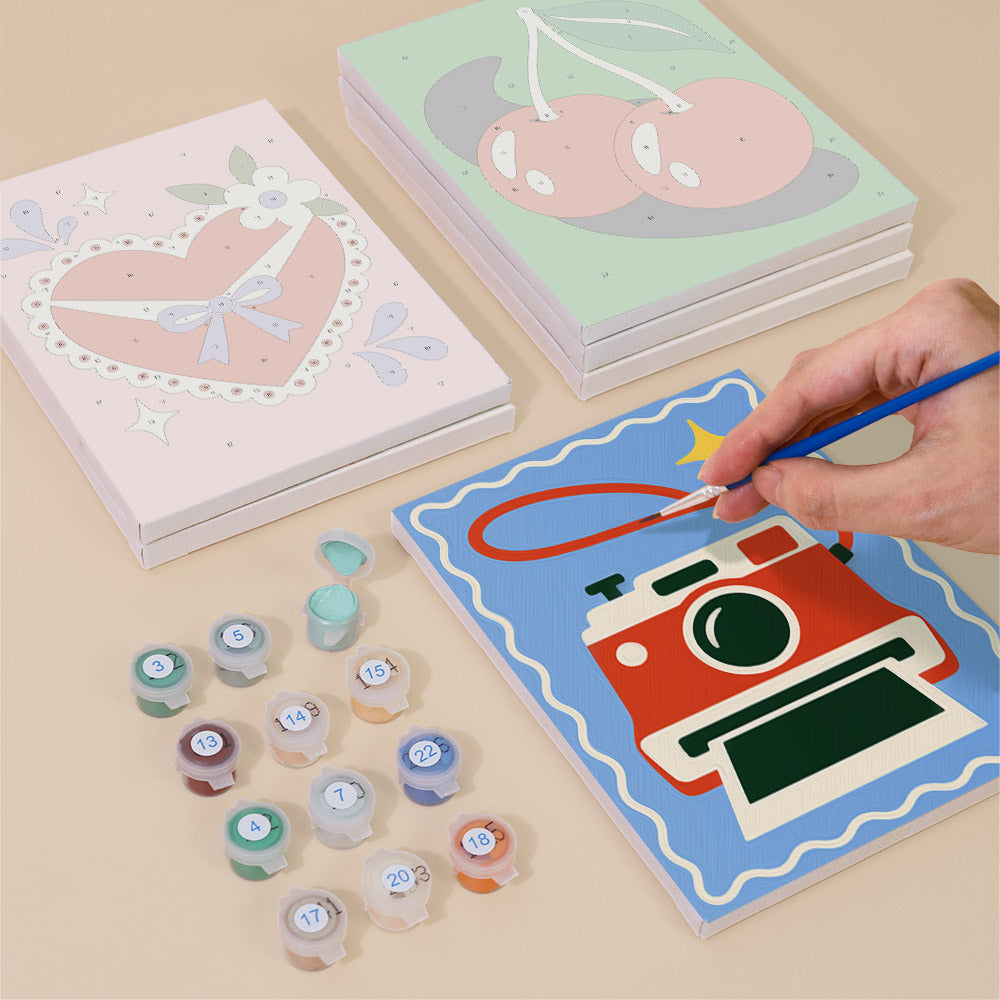 Cheerful Retro Icons mini paint by numbers – image 4