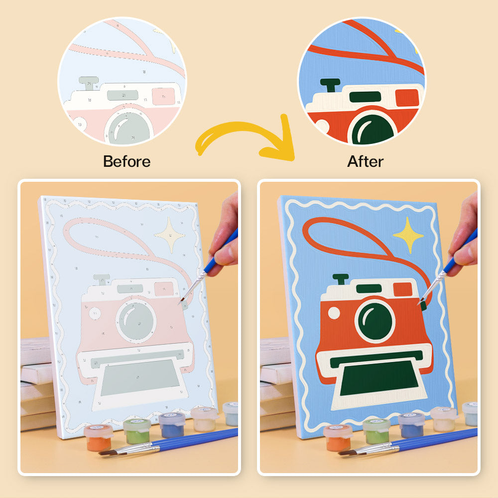 Cheerful Retro Icons mini paint by numbers – image 10