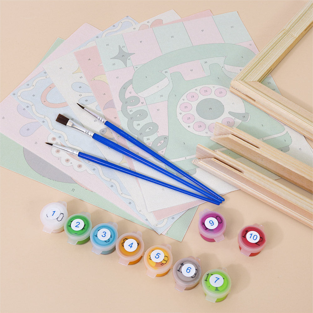 Cheerful Retro Icons mini paint by numbers – image 11