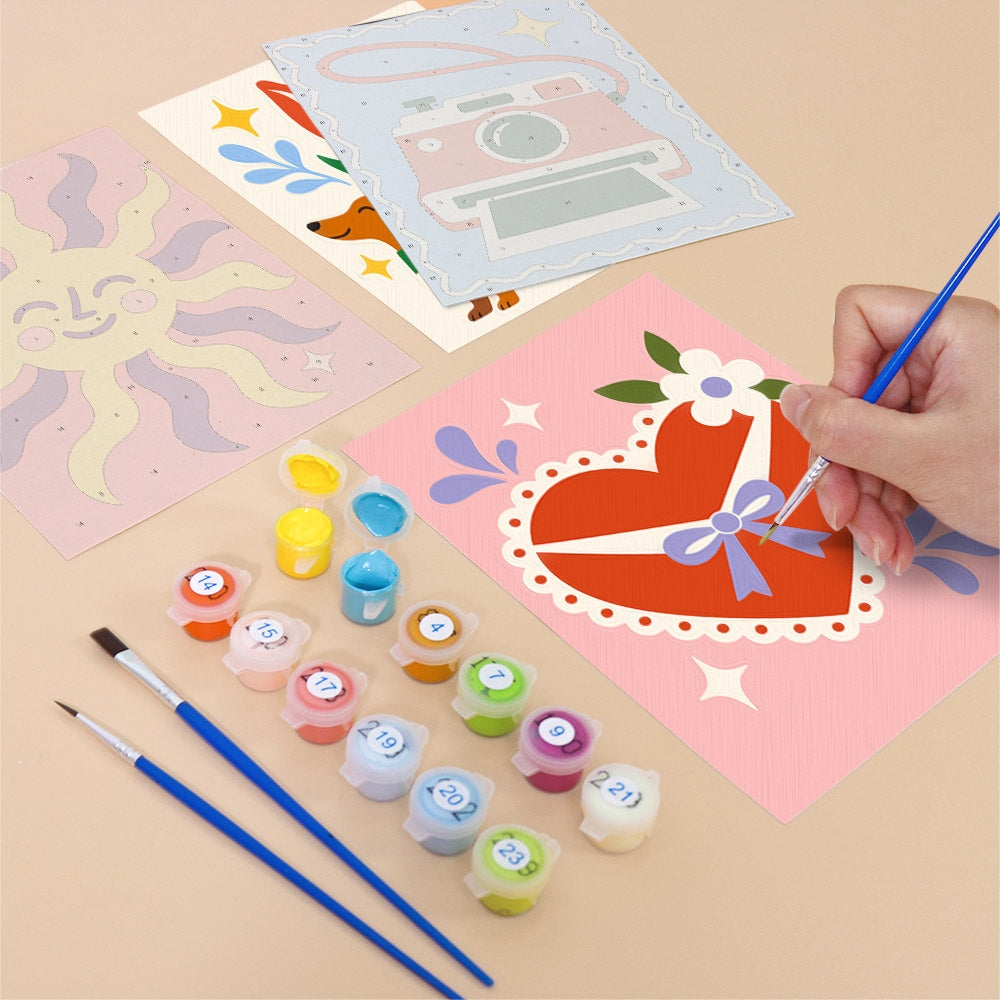 Cheerful Retro Icons mini paint by numbers – image 12