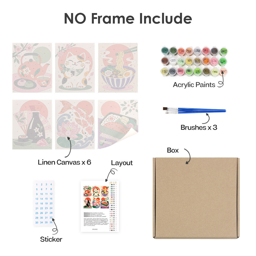 Japanese Culture Favorites mini paint by numbers – image 19