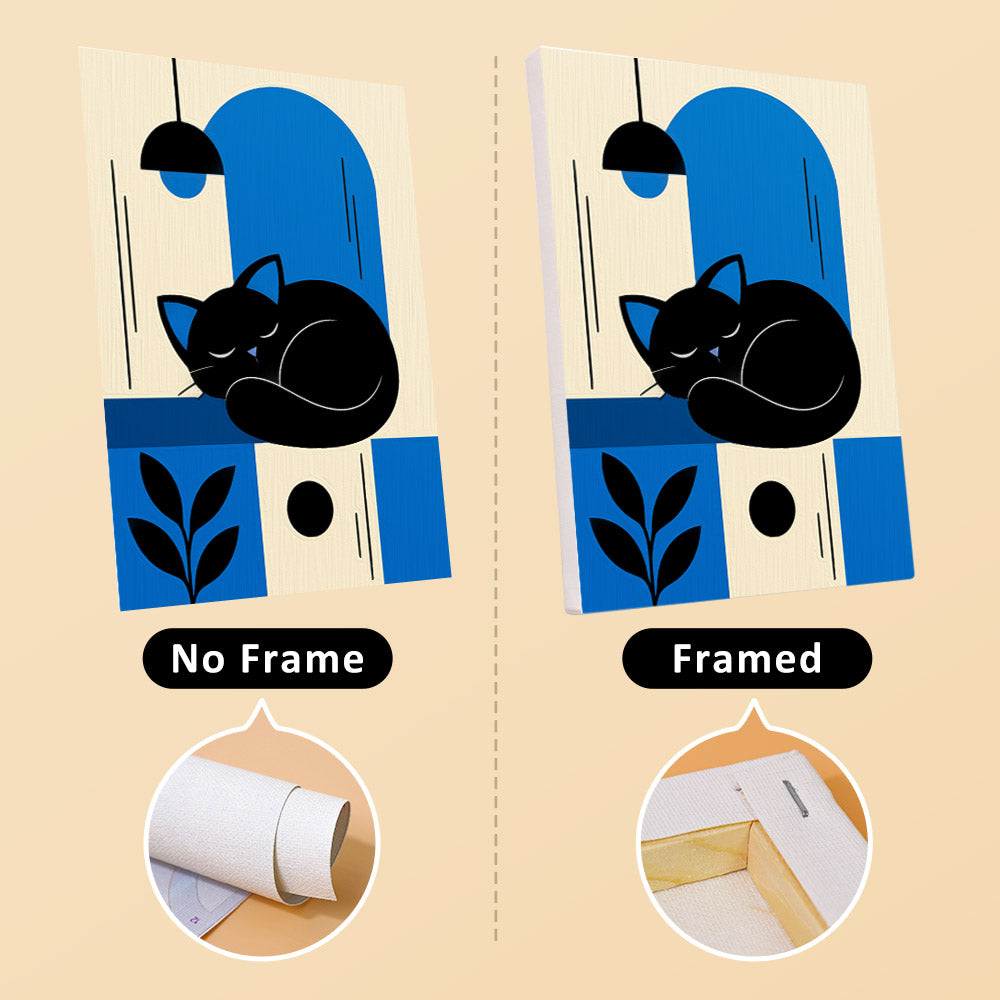 Modern Geometric Black Cats mini paint by numbers – image 13