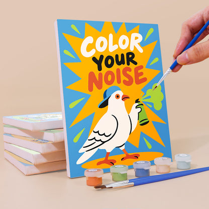 Streetwise Pigeons in Hoodies mini paint by numbers – image 3