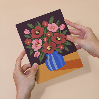 Cornflower and Poppy Vases mini paint by numbers – image 6