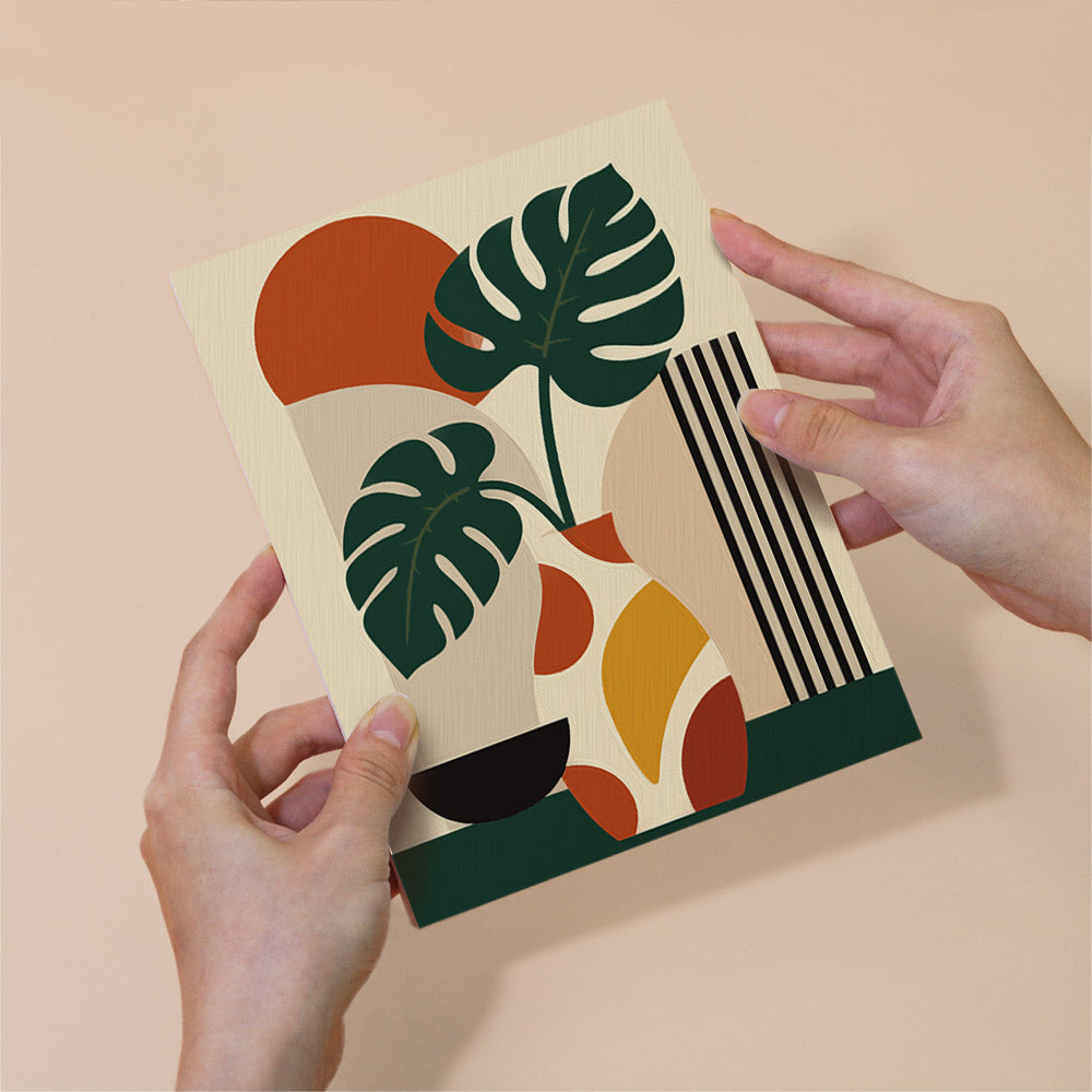 Striped Vase Calla and Monstera mini paint by numbers – image 6