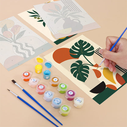 Striped Vase Calla and Monstera mini paint by numbers – image 12