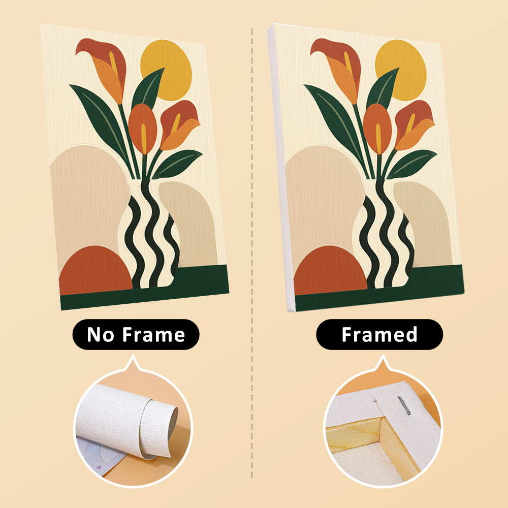 Striped Vase Calla and Monstera mini paint by numbers – image 13