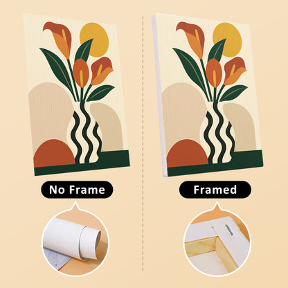 Striped Vase Calla and Monstera mini paint by numbers – image 13