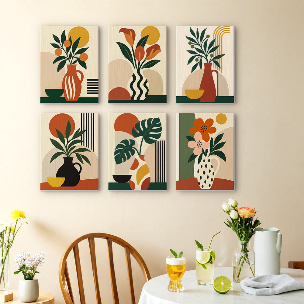 Striped Vase Calla and Monstera mini paint by numbers – image 14