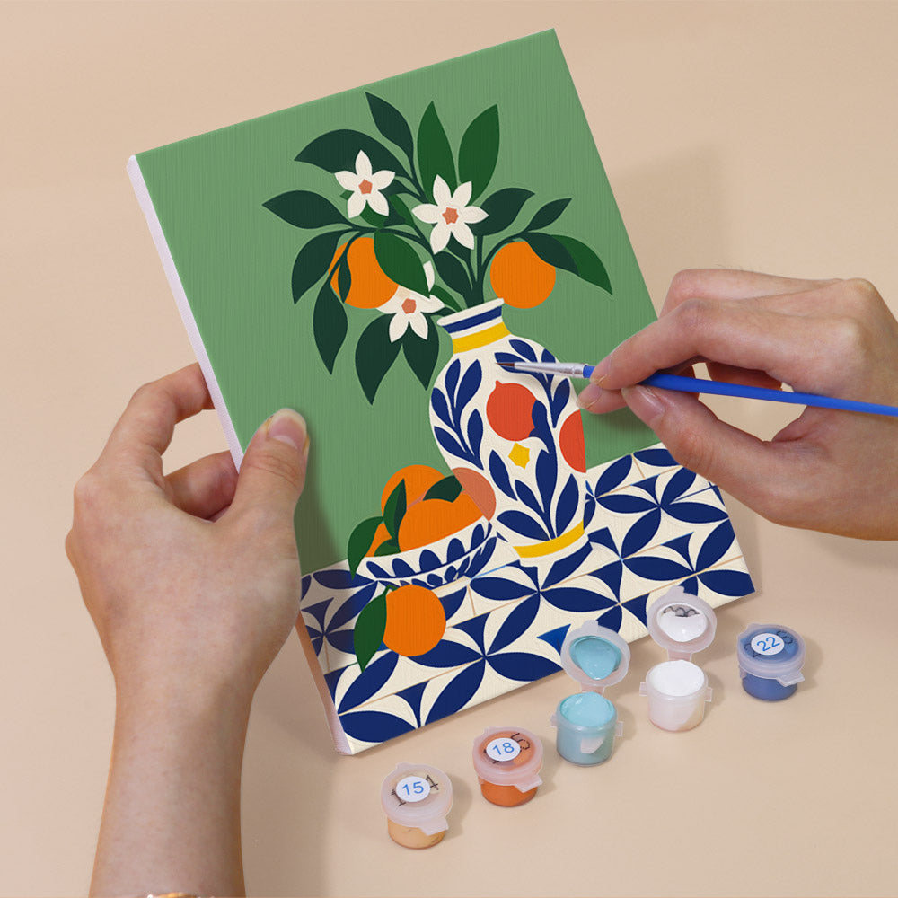 Cobalt Tiles and Sunflower Harbor mini paint by numbers – image 5