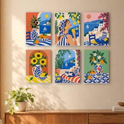 Cobalt Tiles and Sunflower Harbor mini paint by numbers – image 16