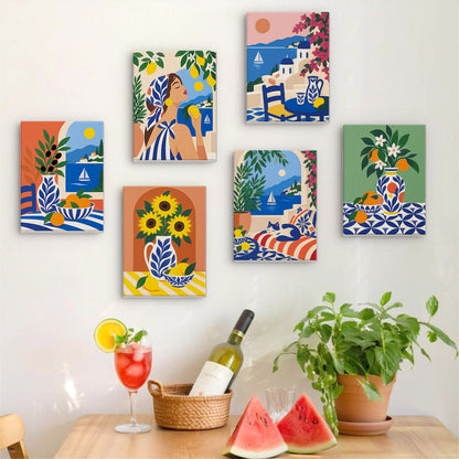 Cobalt Tiles and Sunflower Harbor mini paint by numbers – image 17