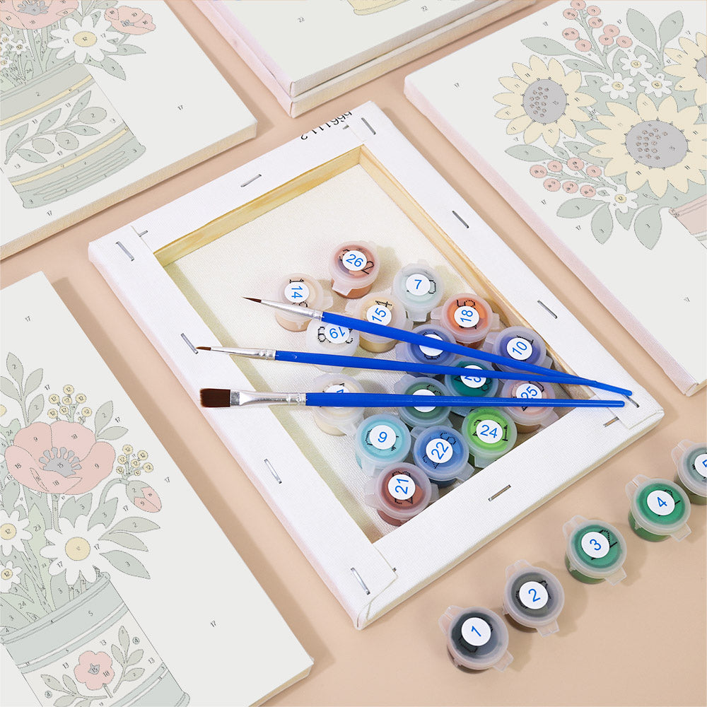 Painted Tin Wildflower Bouquets mini paint by numbers – image 2