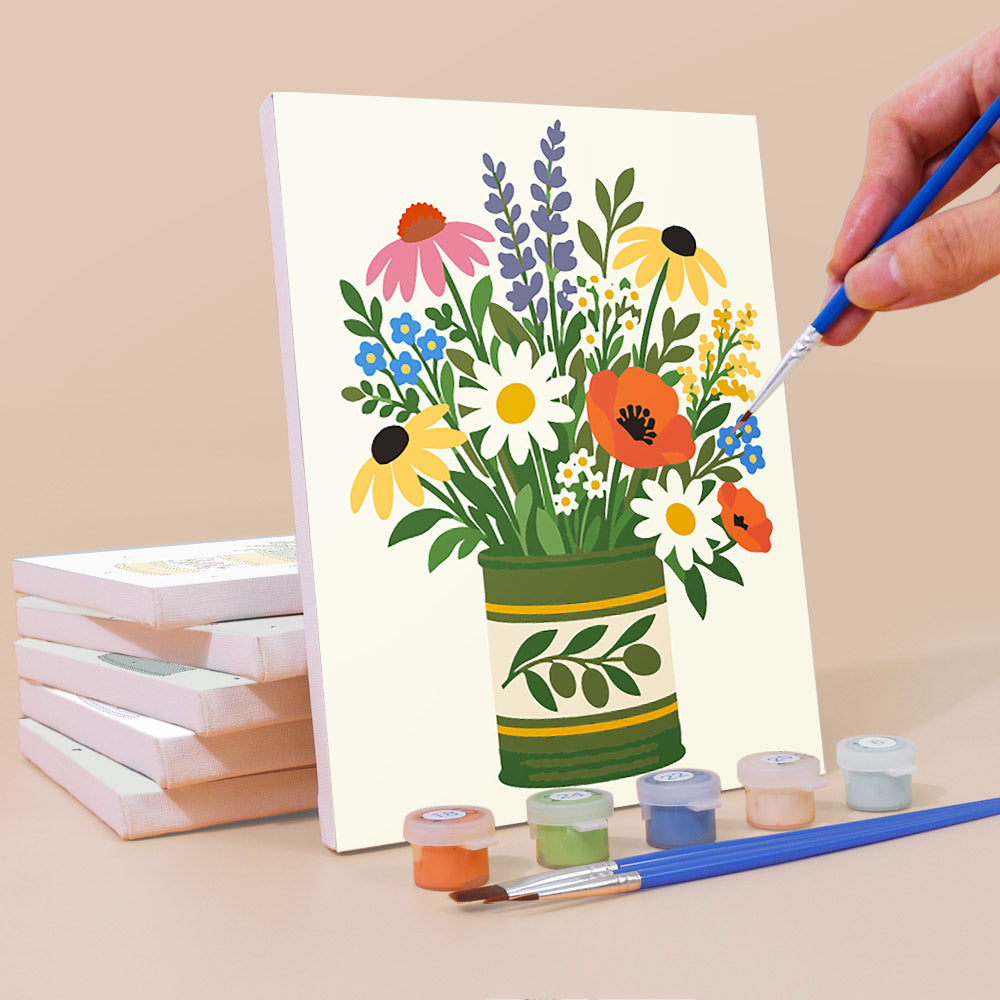 Painted Tin Wildflower Bouquets mini paint by numbers – image 3