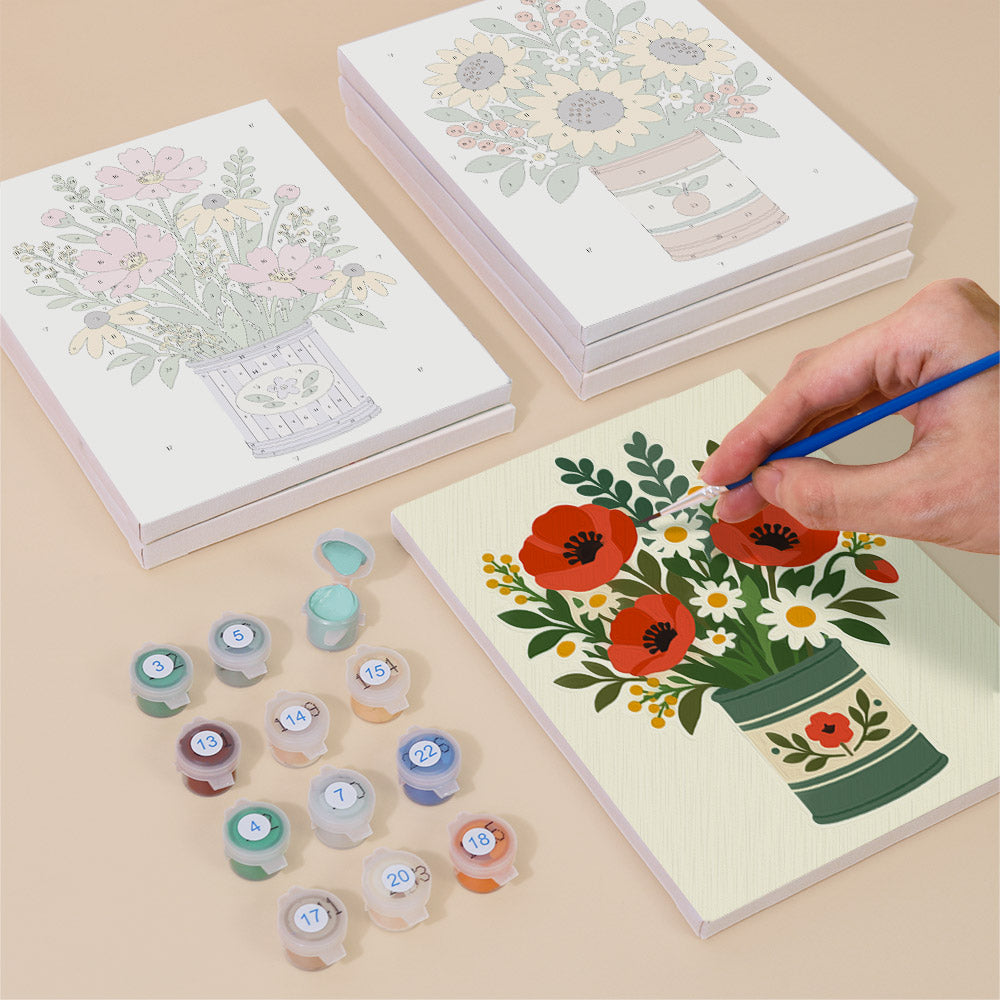 Painted Tin Wildflower Bouquets mini paint by numbers – image 4