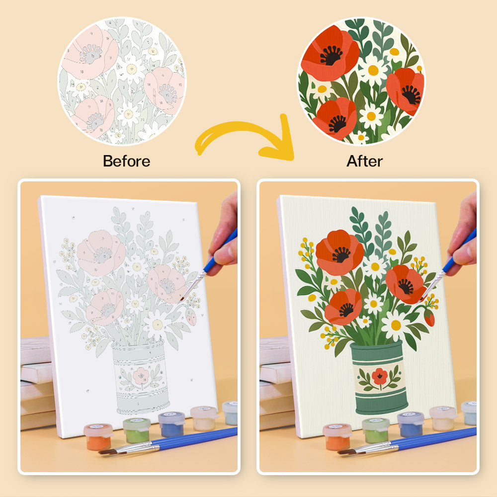 Painted Tin Wildflower Bouquets mini paint by numbers – image 10