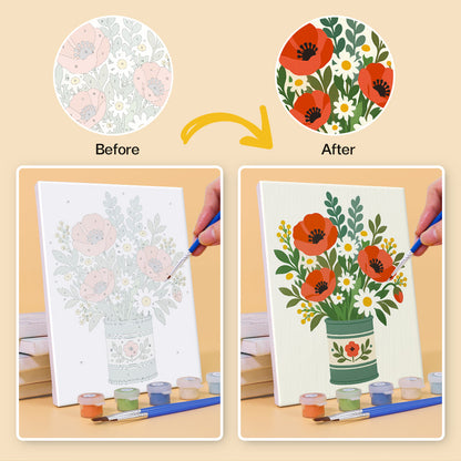 Painted Tin Wildflower Bouquets mini paint by numbers – image 10