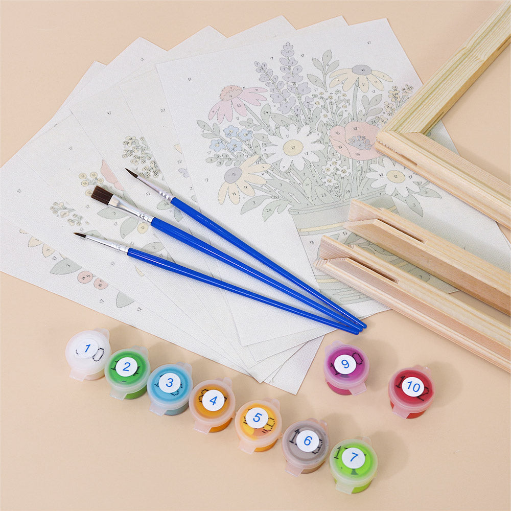 Painted Tin Wildflower Bouquets mini paint by numbers – image 11