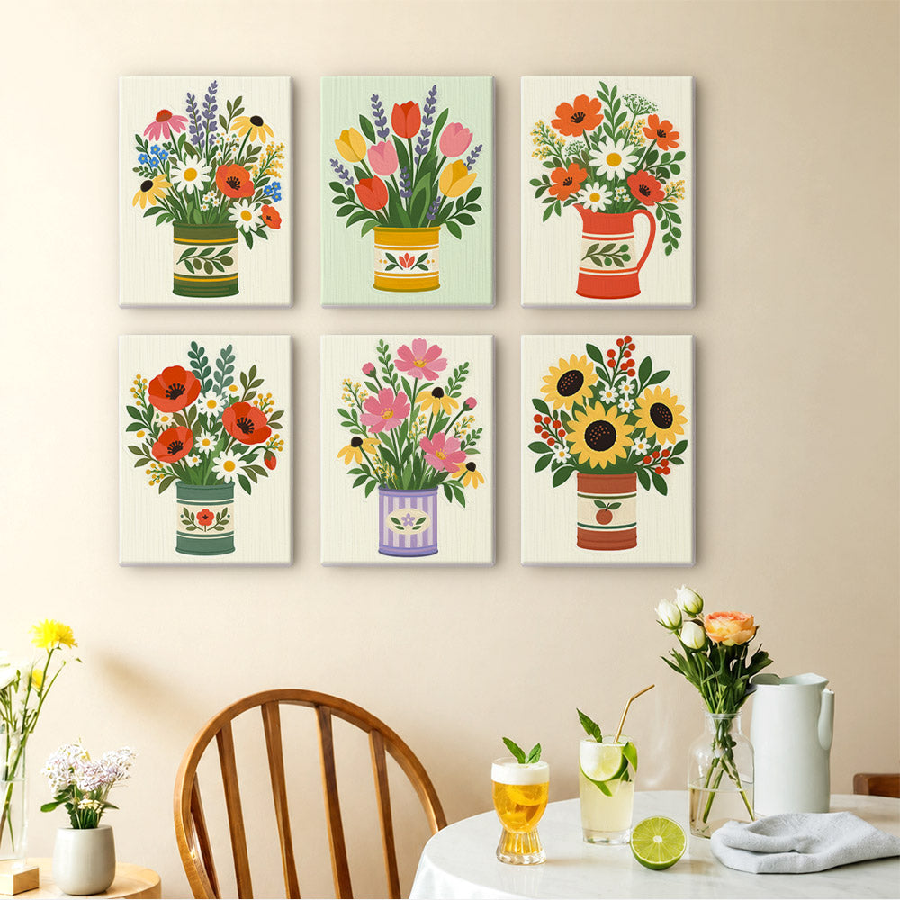 Painted Tin Wildflower Bouquets mini paint by numbers – image 14