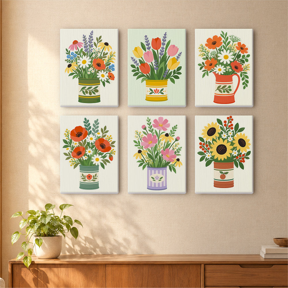 Painted Tin Wildflower Bouquets mini paint by numbers – image 16