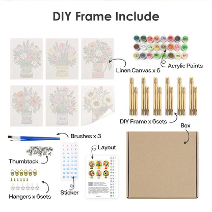 Painted Tin Wildflower Bouquets mini paint by numbers – image 18