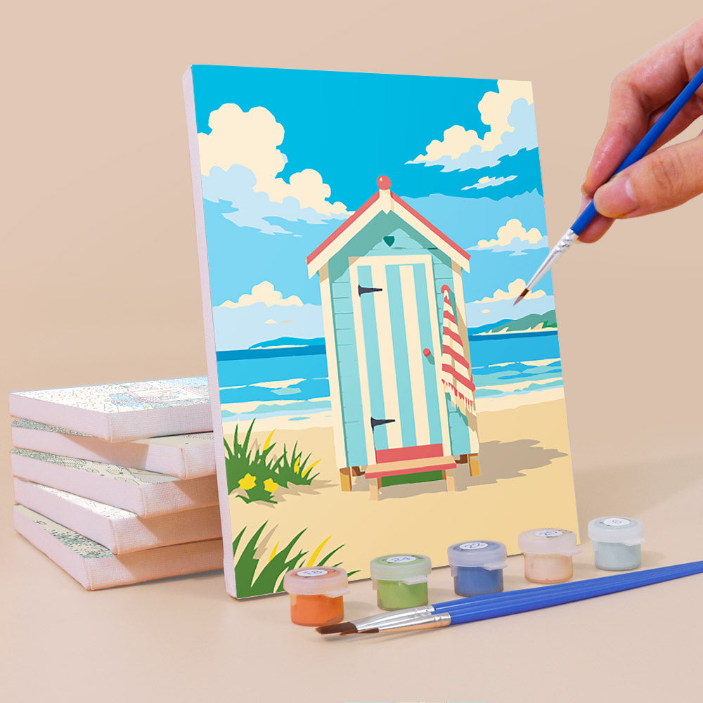Bright Summer Beach mini paint by numbers – image 3
