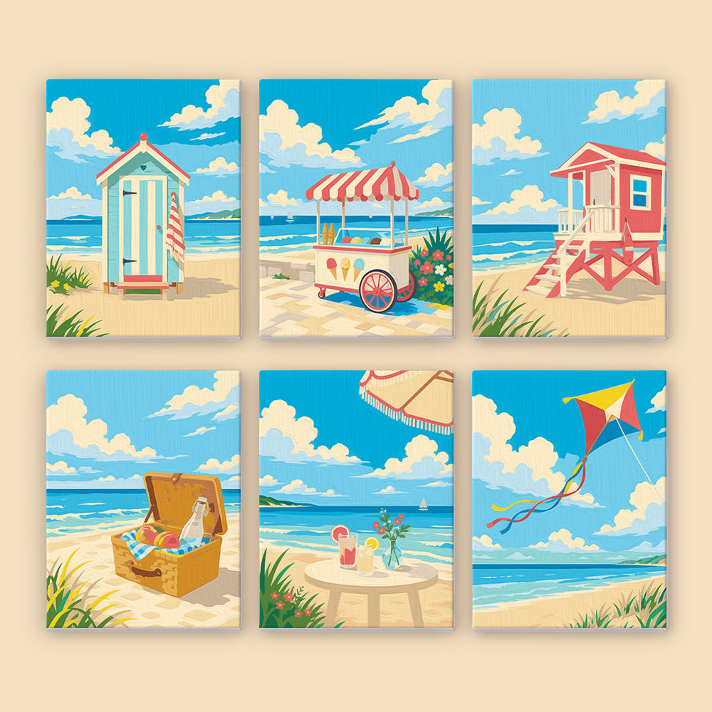 Bright Summer Beach mini paint by numbers – image 8