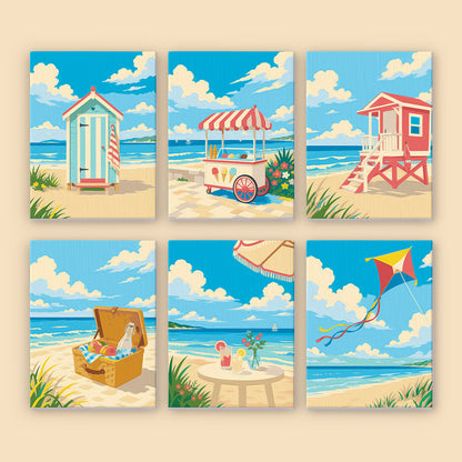 Bright Summer Beach mini paint by numbers – image 8