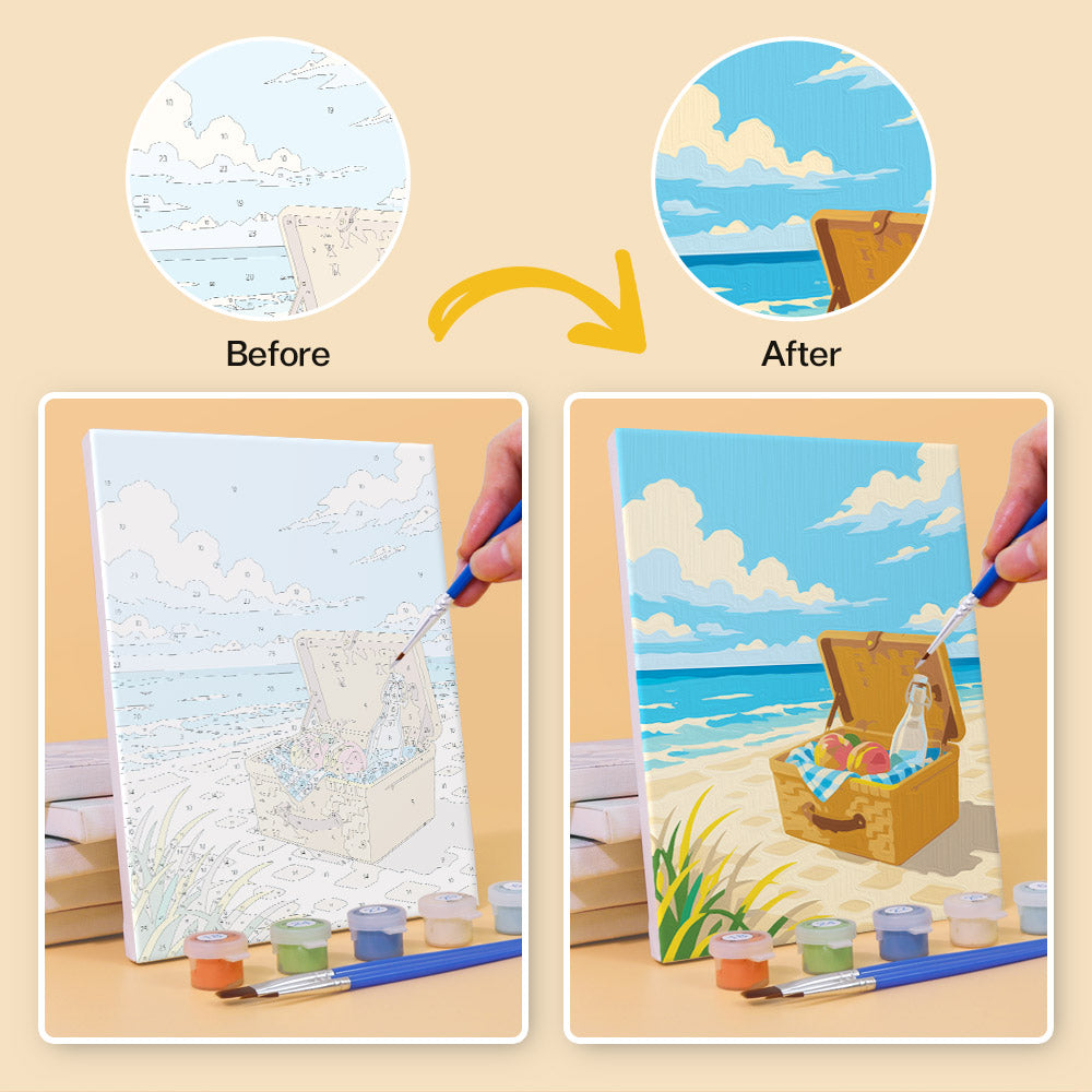 Bright Summer Beach mini paint by numbers – image 10