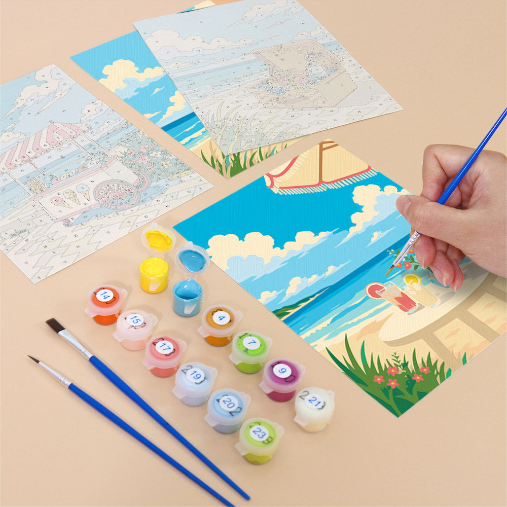 Bright Summer Beach mini paint by numbers – image 12