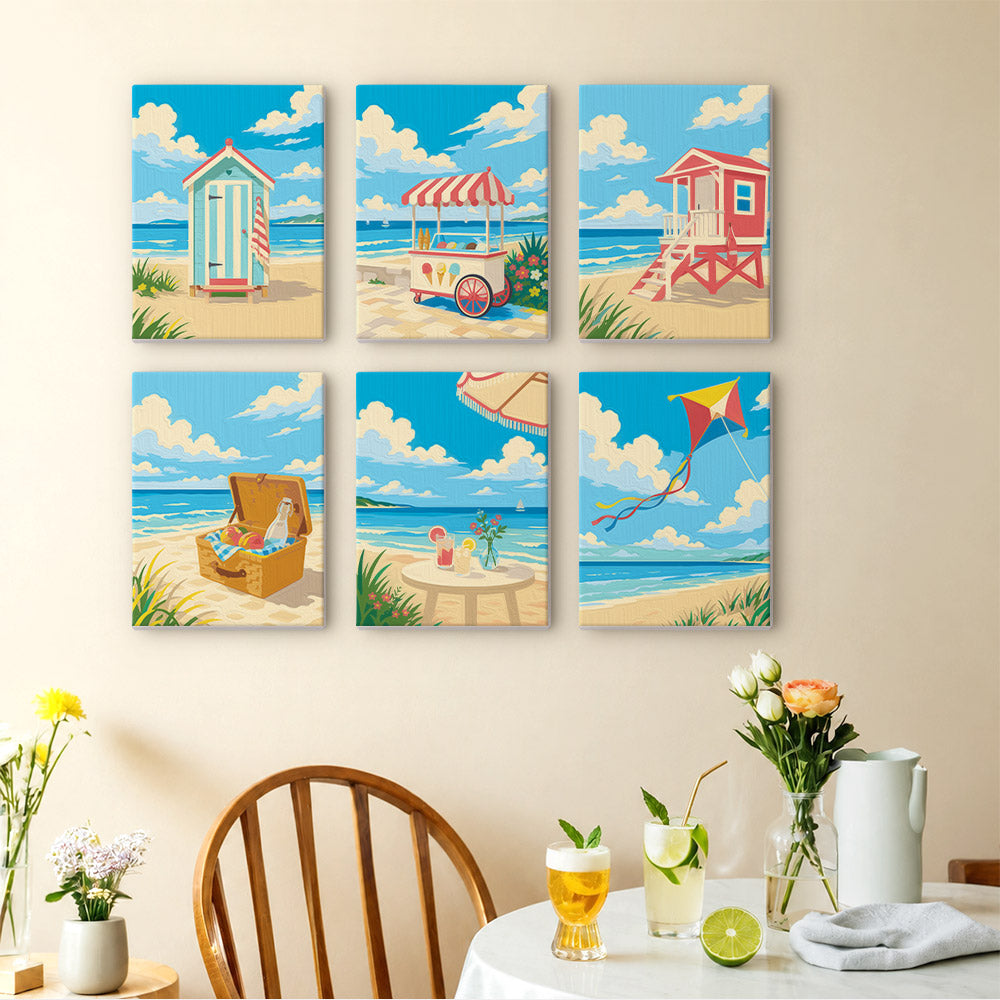 Bright Summer Beach mini paint by numbers – image 14