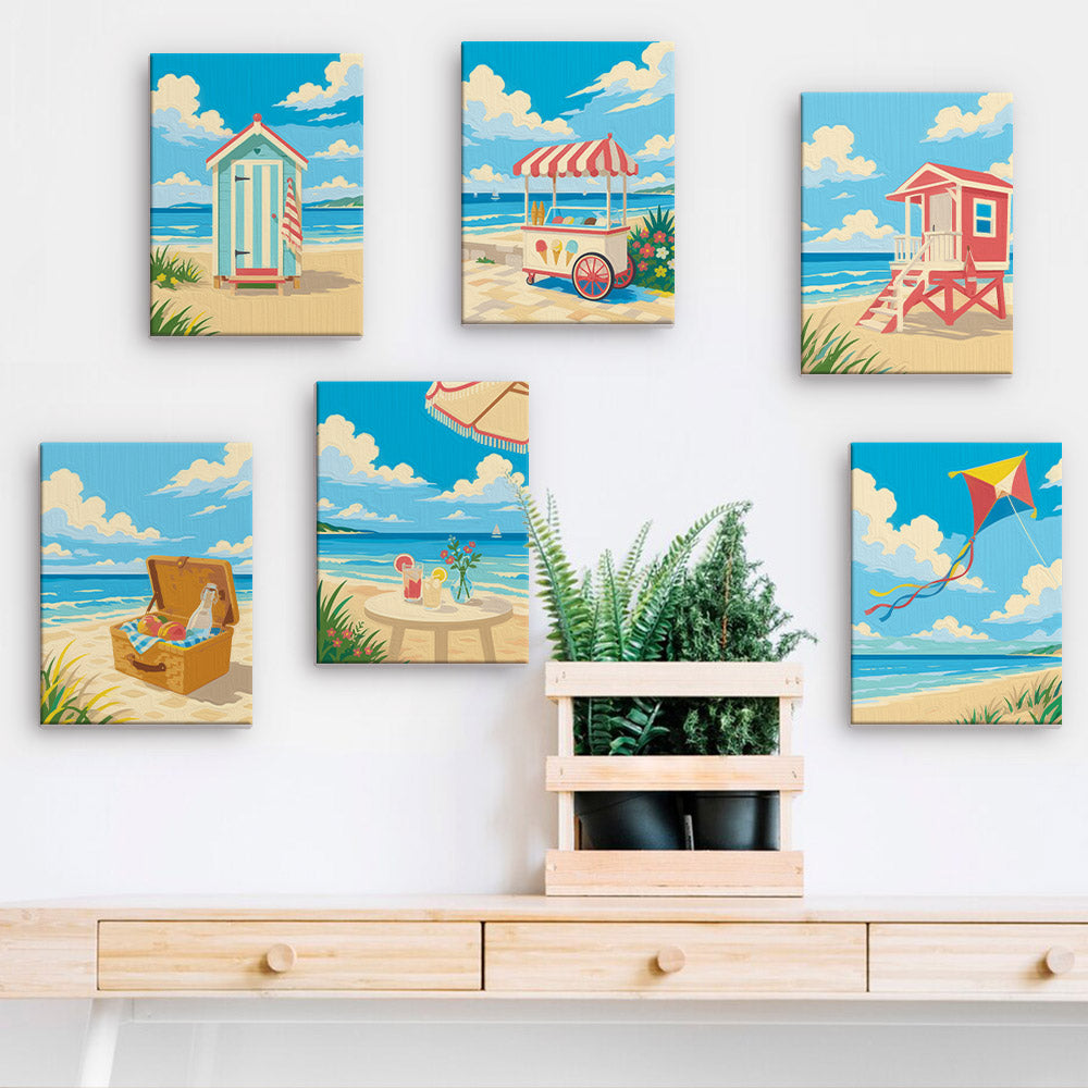 Bright Summer Beach mini paint by numbers – image 15