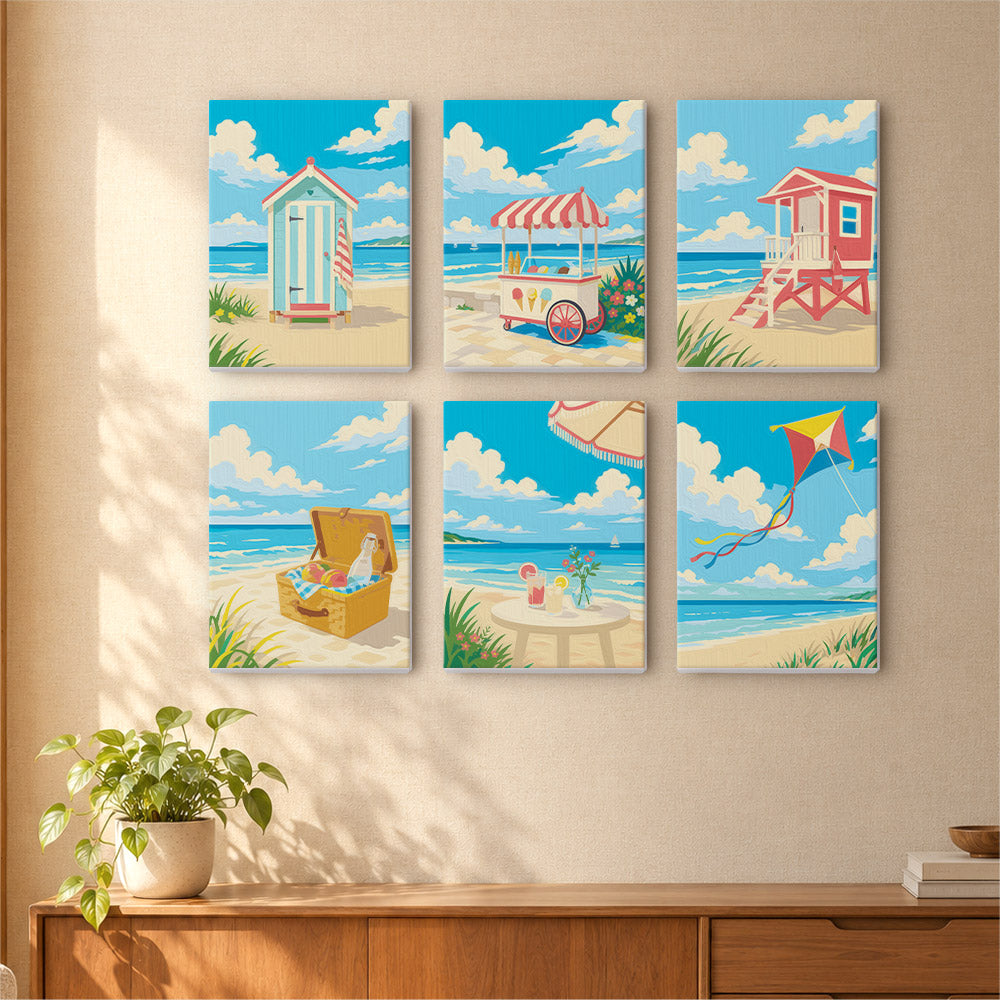 Bright Summer Beach mini paint by numbers – image 16
