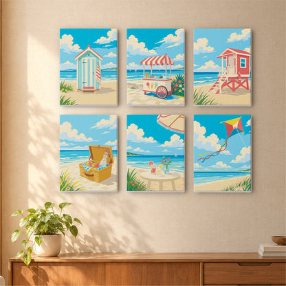Bright Summer Beach mini paint by numbers – image 16