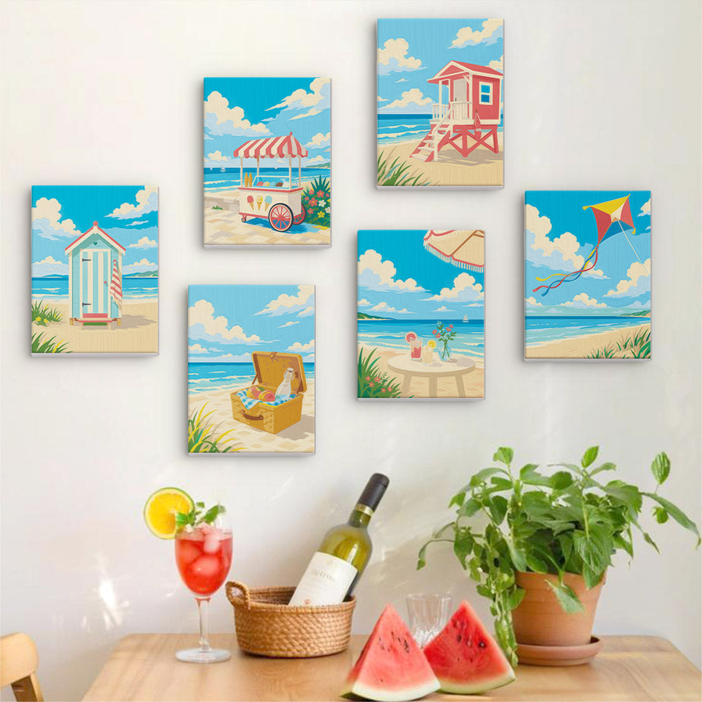 Bright Summer Beach mini paint by numbers – image 17