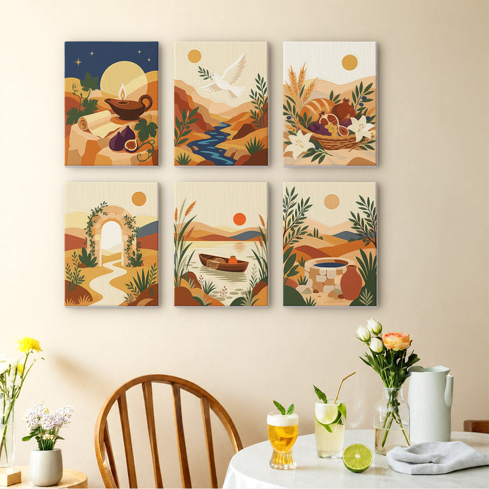 Mediterranean Peace and Harvest mini paint by numbers – image 14