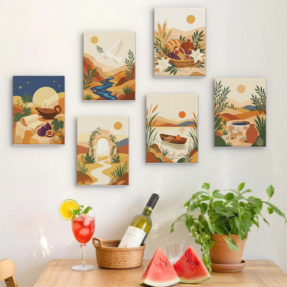 Mediterranean Peace and Harvest mini paint by numbers – image 17