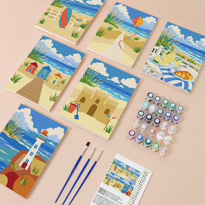 Sunny Beach Day mini paint by numbers – image 1