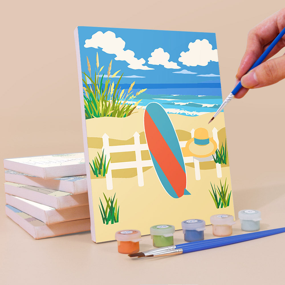 Sunny Beach Day mini paint by numbers – image 3