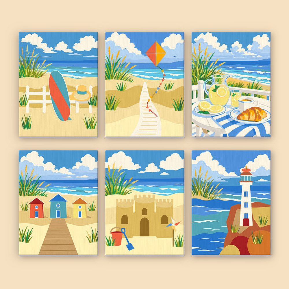 Sunny Beach Day mini paint by numbers – image 8