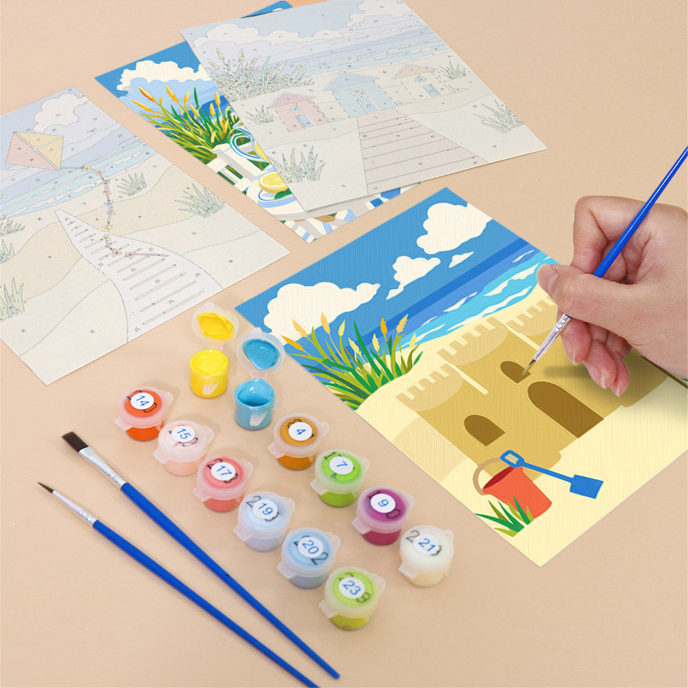 Sunny Beach Day mini paint by numbers – image 12