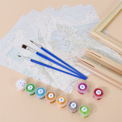 Blue Bottles and Driftwood Dunes mini paint by numbers – image 11
