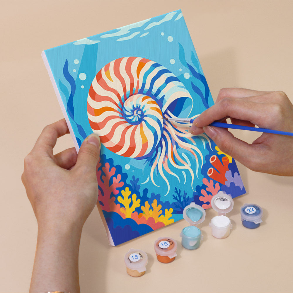 Vivid Coral Reef Creatures mini paint by numbers – image 5