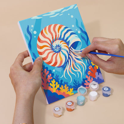 Vivid Coral Reef Creatures mini paint by numbers – image 5