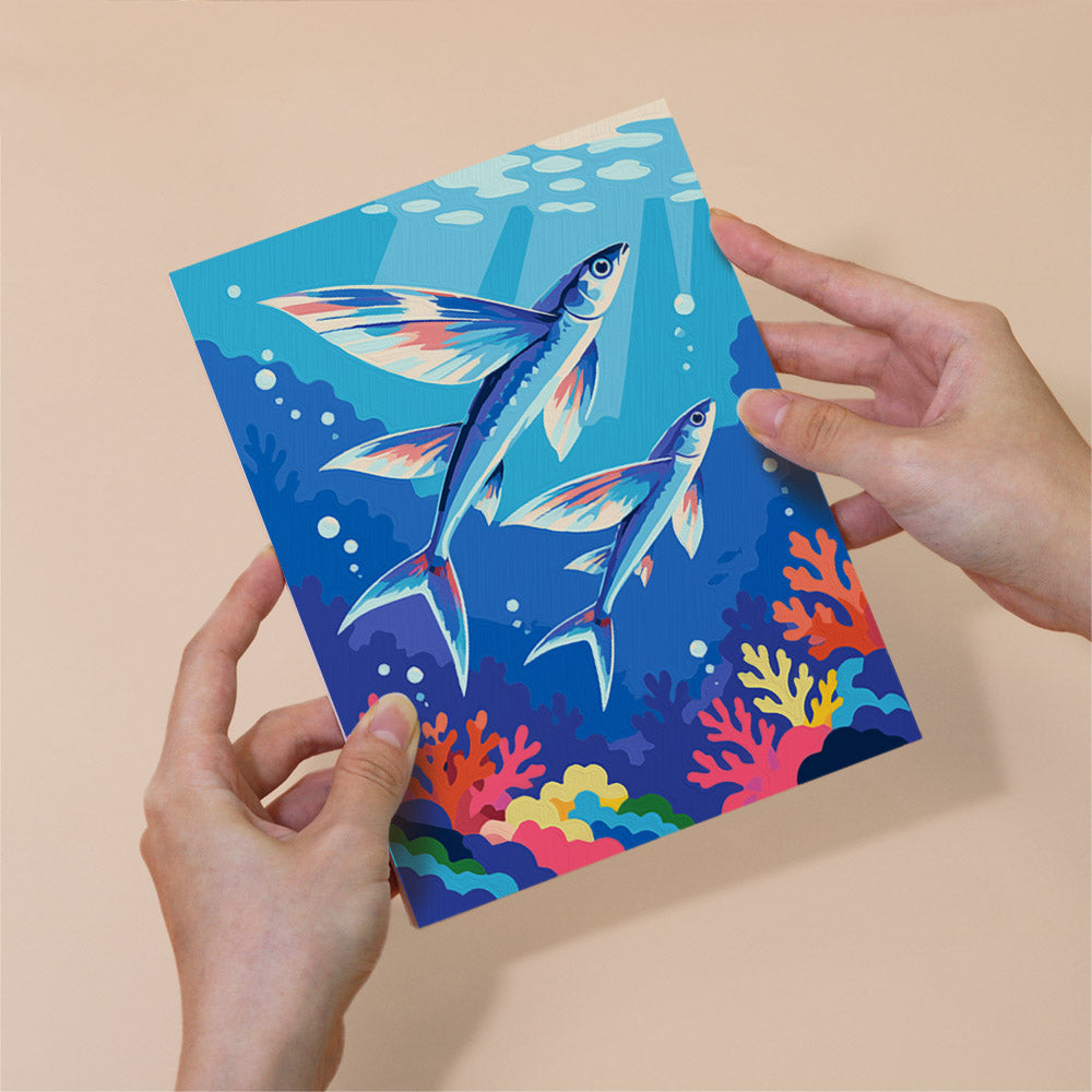 Vivid Coral Reef Creatures mini paint by numbers – image 6